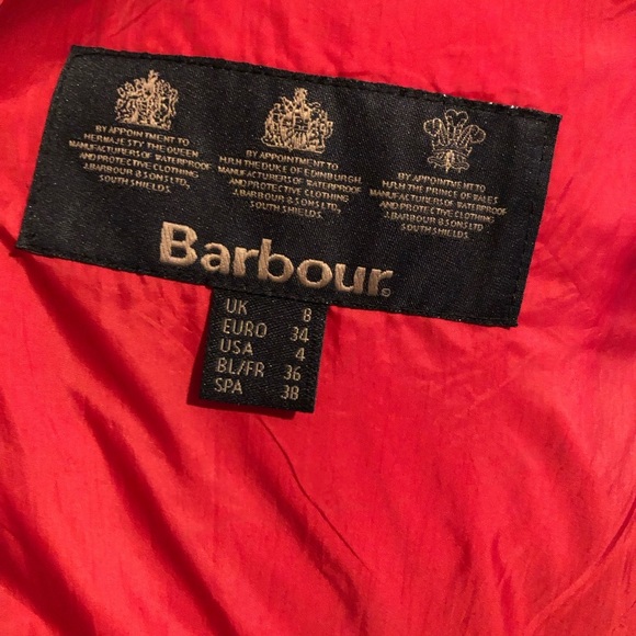 Barbour Size 4 Red Quilted Jacket - Picture 4 of 10